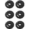 Tuminita 6X Gym Micro-Plates Dumbbell Fractional Weight Plate Rubber Fractional Weight Plates ADD-On Change Nero 0,5 kg