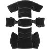 Chrees Imbottitura per Casco, in Spugna Memory Foam, Comoda da Indossare a Lungo, con 24 Adesivi a Strappo, per Caschi da Scooter, Ciclismo e Altri sport. (nera)