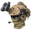 cuguoe Casco marittimo Kit completo Modello telescopio binoculare Custodia rigida | Set casco in ABS con auricolare, luce, occhiali, binocolo, supporto a scatto e custodia rigida.