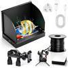 Shulltji Telecamera subacquea, 1080P HD, per pesca con LCD da 4,3 pollici, 15 m, cavo impermeabile IP68, 12 luci notturne a infrarossi, per pesca in mare, pesca sul fiume