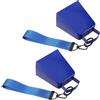 TOYANDONA 2 Pezzi Campanaccio Suono Forte e Chiaro in Metallo Blu con Manico e Cinturino da Polso per Eventi Sportivi per Tifare a Partite di Calcio e Basket