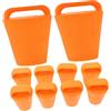 HORIALENCE 10 Pezzi Tappo di Scarico Anti-Perdita a Pressione TPE Arancione Tappo di Scarico per Canoa di Barche e Canoe