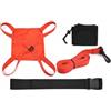 Wswqop Paracadute da Allenamento Nuoto Cintura di Resistenza Acquatico Cavo di Trascinamento Regolabile con Fibbia Girevole E Sacca a Rete Adatto per Piscina, Rosso, 20CM