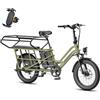 Fafrees FF20 CUV Familie Bicicletta elettrica da 20 pollici, E-Bike da donna e uomo a 25 km/h, Pedelec, batteria da 12Ah / 576Wh*2, 200 kg, freni idraulici da 75N.m, E-Cargo, Fatbike per adulti (con