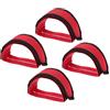 NULYLU Cinghie Puntapiedi per Pedali Bici Rosse 2 Paia in Nylon | Fixed Gear e Mountain Bike, Forte Adesione, Set da 2 Paia, Accessorio Bici per Piedi