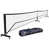 MFMEXUL Rete Pickleball Rete da Pickleball Telaio Mobile Struttura in Metallo Antivento in Poliestere Trasporto Facile con Sacca Adatto per Allenamento, Con Ruota
