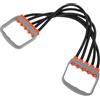 EXAOMBLE Corda Elastica Fitness Professionale Maniglie Antiscivolo Nero
