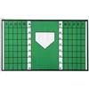 MFMEXUL Tappetino Allenamento Baseball Tappeto Battuta Piastra Zona Strike con Indicatori di Letterali Bordo Nero Stabilizzato Vinile Resistente per, Verde