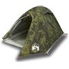 GFMGUEMV Tenda da campeggio a cupola per 2 persone, motivo mimetico, impermeabile, in poliestere con rivestimento in poliuretano, cuciture sigillate, telo di fondo resistente, pareti in rete per ventilazione e