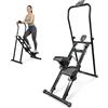 Fitby Stair Stepper Pieghevole con Display LED e Supporto Telefono - Stepper di Scala a Resistenza Regolabile, Pedali Antiscivolo, Carico Massimo 120 kg, Nero