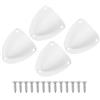 NESTINGHO Coperchio di Sfiato Marino per Cavo Nave Bianco, Set 1 | Plastica e Metallo, Piccolo Formato, 4 Pezzi 12 Viti, per Accessori Barca e Copertura di Sfiato Marina