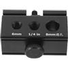 OUNONA Clip Scorrevole in Alluminio per Tavolo da Campeggio, Argento, 6 mm, Fori da 1/4, 8 mm | Supporto per lampada da campeggio, cursore per supporto lampada da scrivania, clip per appendere lanterna da esterno