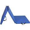 Qianly Tappetino Allenamento Fitness Pieghevole Palestra Ginnastica Materassino Antitrauma Imbottito in Pelle Pu con Maniglie E Cuciture Rinforzate Adatto, Blu