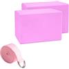 Harilla Children Block Blocco Bambini Esercizi Supporto Pilates Cinghia con Fibbia EVA Leggero Superficie Liscia Presa Sicura per Allineamento Stabilità, Rosa