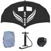 MFMEXUL Tavola da Surf Gonfiabile Wing Foil Kit Tavola Idrofoile Surf Set Tavola Gonfiabile con Telaio Rigido da Gonfio E Maniglie Ergonomiche Adatta per , 5m2 , Finestra Blu+Nera