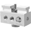 WRITWAA Clip Scorrevole in Alluminio per Tavolo da Campeggio, Fori da 6 mm, 1/4, 8 mm, Argento