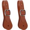 VILLCASE 2 Pezzi Cinghie per Speroni Regolabili in Pelle Pu Leggere per Equitazione, Accessori da Cavallo Comodi Design Regolabile, per Allenamento e Uso a Cavallo