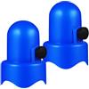 CRAFTHROU 2 Pezzi Tappi per Trampolino Sferici con Vite a Farfalla, ABS Blu, Ricambio per Pali e Parti del Trampolino, Cappucci Superiori di Protezione