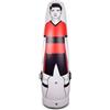 APLVFFZH Barriera Calcio Gonfiabile Manichino Allenamento Ostacolo Partner in PVC Stabile con Base Arrotondata Valvole E Maniglie Laterali Adatta per Tiri, Rosso, 160CM