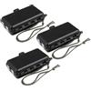 WATIIFUFU 3 Pezzi Fish Box Contenitore per Esche da Pesca Lure Box PVC Nero con Cordino e Divisori Rimovibili Organizzazione Rapida degli Accessori da Pesca