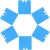 INOOMP 6 Pezzi Ice Pack in Plastico Blu per Condizionatori d Aria e Borse Termiche, Raffreddamento Rapido e Prolungato per Vacanze Estive e Picnic