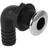 CRAFTHROU Raccordo Scarico Barca in Nylon Nero per Scafo e Outlet Port | Marine Equipment, Sigillo, Resistente All'usura e Durevole, Accessorio per Yacht e Barche