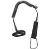 GATHINESS Leash per Tavola da Surf, Leash SUP a Spirale e Dritto, Nero, 7mm, Nylon e Neoprene, Antiscivolo, Alta visibilità, per Paddle Boarding e Sport Acquatici