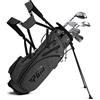 PGM G300 - Set completo di mazze da golf da uomo, in titanio #1, ibrido con pregiudizi, set in ferro ad alta resistenza, putter ad alto perdono, con borsa di supporto (destrorsi, 12 bastoncini, rigidi