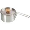 ComfyHarbor Set portatile in acciaio inox 304 per pentola da campeggio da 1000 ml, set da cucina leggero con coperchio, padella da trekking per viaggi