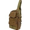 UPQRSG Borsa a Tracolla Tattica, Marsupio da Esterno in Nylon Impermeabile Multifunzione, Zaino a Tracolla Piccolo per Uomo in Viaggio, Trekking, Campeggio(Cachi)
