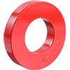 HAPINARY Piastra Contrappeso per Sollevamento Pesi a Foro Singolo in Ferro | Rosso, Impugnature Integrate, Accessorio per Bilanciere e Manubrio, Look Pulito e Professionale