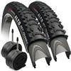 Fincci Pneumatici Bici 26 x 1.95 50-559 Pieghevole 60TPI con Camera d'Aria