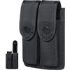 Dolltobe Riviste modellate a doppia pila, custodia in nylon per cintura, custodia per pistola per riviste, porta proiettile, porta riviste in vita, per pile singole e doppie