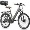 Fafrees 26 Bici Elettrica per Adulti da 36V15Ah Batteria Rimovibile | Bicicletta Elettrica per Pendolari Urbani, Autonomia di 65-110km Pedalata Assistita, con Schermo LCD, 7 Velocità
