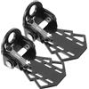 HEANUJJ Pedaline Bici Posteriori Pieghevoli 2 Pezzi in Acciaio Nero | Scanalature Antiscivolo, Formato Compatto, per Bici e Mountain Bike, Montaggio su Assi Anteriori e Posteriori