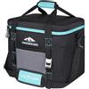 INSMEER Grandeborsa frigo da 40 l, 60 lattine, pieghevole, con coperchio rigido in EVA per bevande, borsa termica per 4 persone, campeggio, spiaggia, viaggi