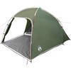 GFMGUEMV Cabintelt - Tenda da campeggio in taffetà verde, 370 x 230 x 185 cm, tenda singola con cerniera e design moderno, tenda antivento, per famiglie, con aste in fibra di vetro