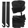 Abaodam Camera D'aria per Bicicletta Set, 12-20x1.75/2.125, Nero, Gomma e Abs, Antiurto e Resistente All'usura, Leva Smontagomme, per Bici da Montagna e Ciclismo All'aperto