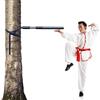 DYK&NX Wing Chun Wooden Dummy, Manichini a Molla in Legno, Per La Pratica Del Kung Fu, Spinta Della Mano, Allenamento Con Il Tai Chi Stick, Set da 3 Pezzi, Per Albero O Oggetto Duro ( Material : 1 Spring Han
