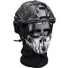 cuguoe Kit casco tattico FAST Maschera con copertura in rete e teschio