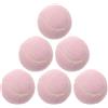 KALLORY Palline da Tennis Giocattolo Sicuro 6 Pezzi Rosa in Gomma Elastiche Morbide e Luminose e Attività All'aperti per Allenamento per Cani, per Ragazze