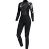 Picysa Muta da Sub Unisex da 3 Mm, Traspirante, a Maniche Lunghe, per Sport Acquatici, per lo Snorkeling, il Surf, la Pesca, Uomini Neri M Donne S (S)