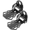 SECFOU Pedali Nero Bicicletta Posteriori 2 Pezzi Pieghevoli per Acciaio | Compatibili Bici e Road Bike, Design Compatto a Cilindro, Set da 2 Pezzi per Assi Anteriori e Posteriori