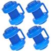 Luxshiny 4 Pezzi Tappo Tubo Trampolino in Pp Blu, Cappuccio per Palo Recinzione Trampolino, Copertura a Forma di Coppa, Sicurezza e Salvaspazio, Uso Interno ed Esterno Riutilizzabile