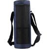 Jorzer Borsa a tracolla per bottiglia d'acqua, portaborraccia da 2 litri con tracolla, tasca in rete e borsa per bottiglia isolata impermeabile con pellicola interna in alluminio per campeggio all'aperto