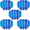 Harrows Lumen No2 - Set di 5 Alette per Freccette (15 Alette totali), 100 Micron, Extra Resistenti, realizzate nel Regno Unito, Accessori Professionali per Freccette, Colore Blu