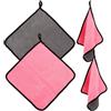 SWOOMEY Panno per Stecca Biliardo 4 Pezzi in Coral Fleece per Lucidatura | Rimuove Polvere e Olio, Accessorio per Shaft da Pool, Idea Regalo per Amici Appassionati