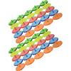 VILLCASE 50 Pezzi Marcatore per Palline da Golf in Plastica Trasparente Rotondo Resistente Funzionalità di Riduzione Danni alla Mazza, per Segnalare la Posizione sul Campo Colore Casuale