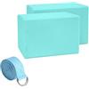 SheerFaring Children Block Bambini Blocco Allenamento Cubo Fitness con Cinghia in Cotone EVA Confortevole Bordo Arrotondato Stabilità per Posa Profonda, Azzurro