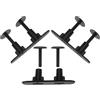 SECFOU Kit Viti Rimovibili per Longboard in Nylon Nero con Chiave in Plastica, Accessori Compatti per Tavola da Surf e Installazione Fin Timone Resistente all'Acqua